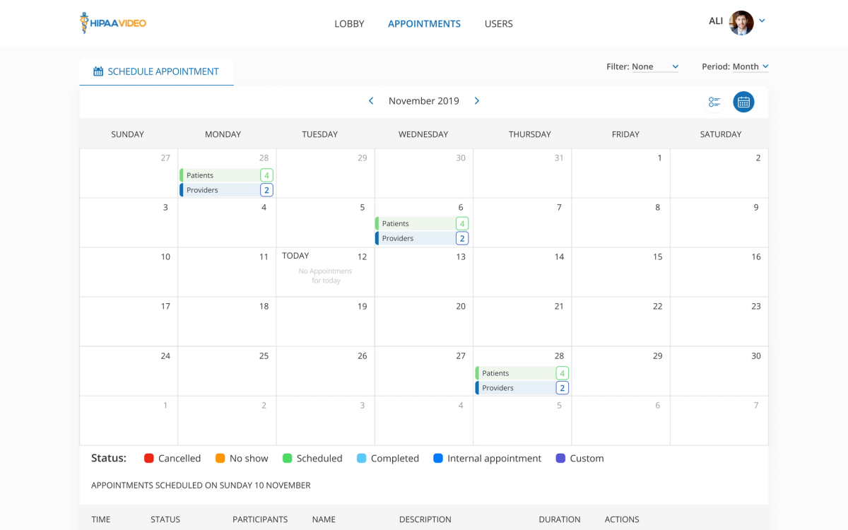 HIPAA Telmed HD video call with chat and file sharing