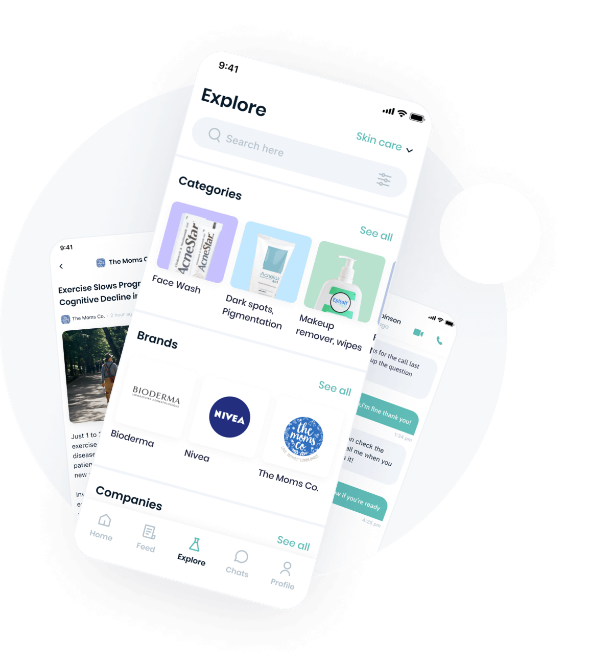 MediConnect app screens