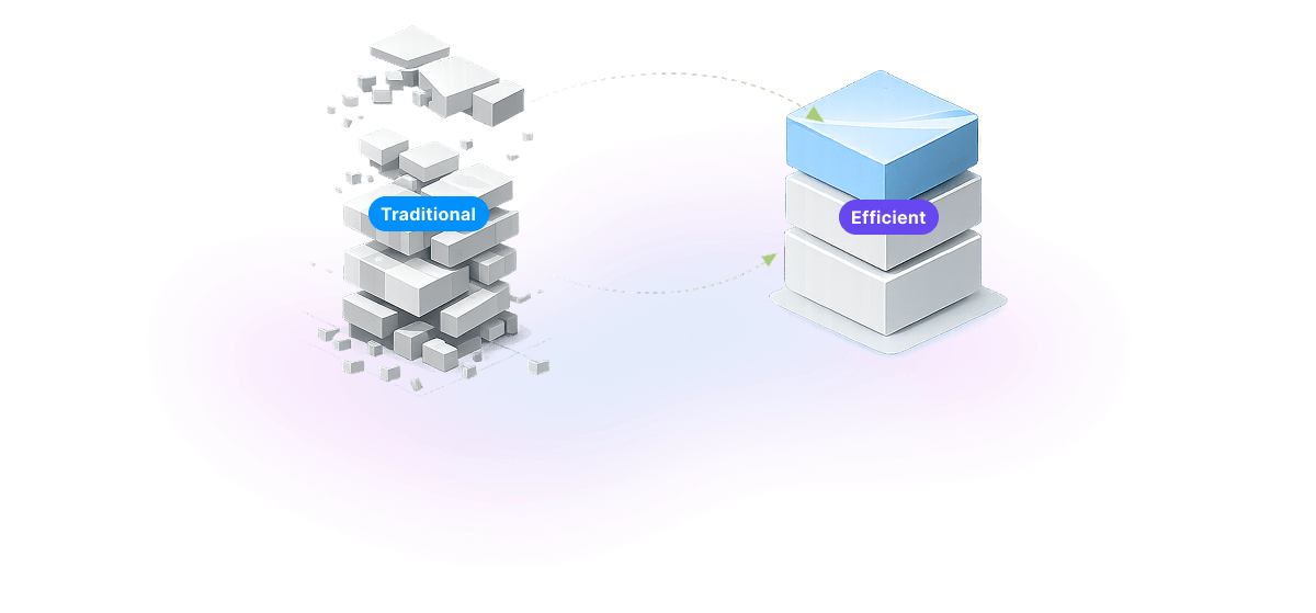 Traditional vs efficient development