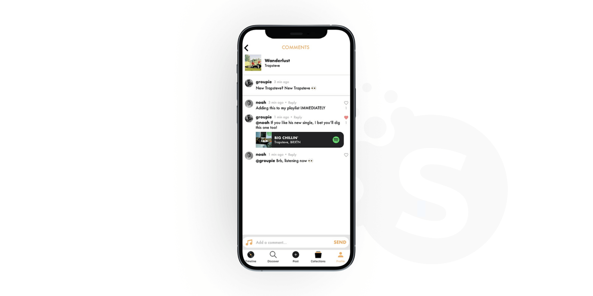 Music centered social network app development