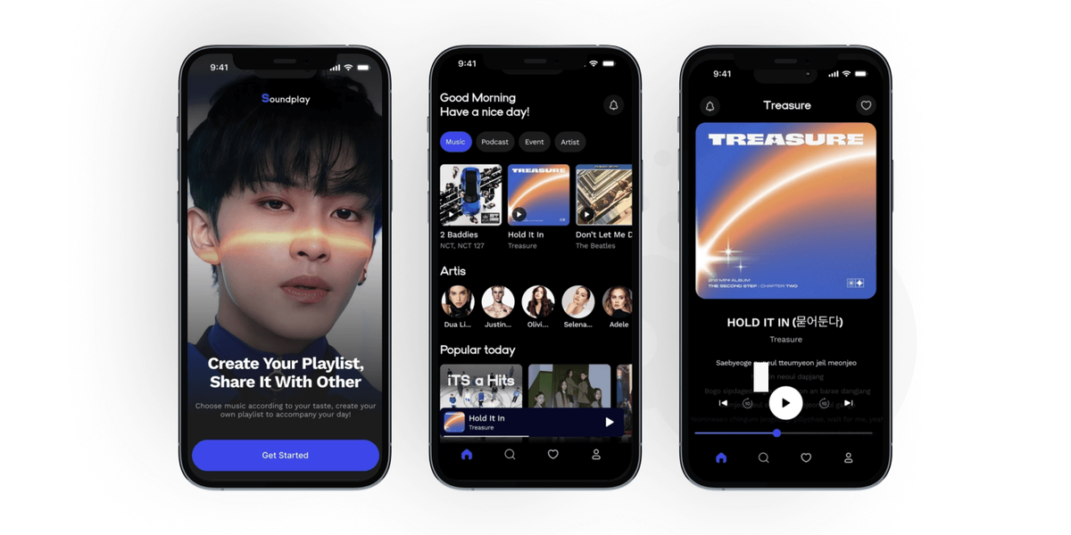 Build a music social network app