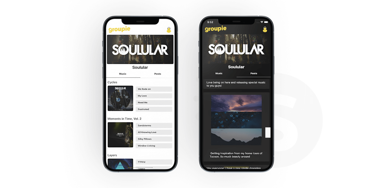 Building music social media apps