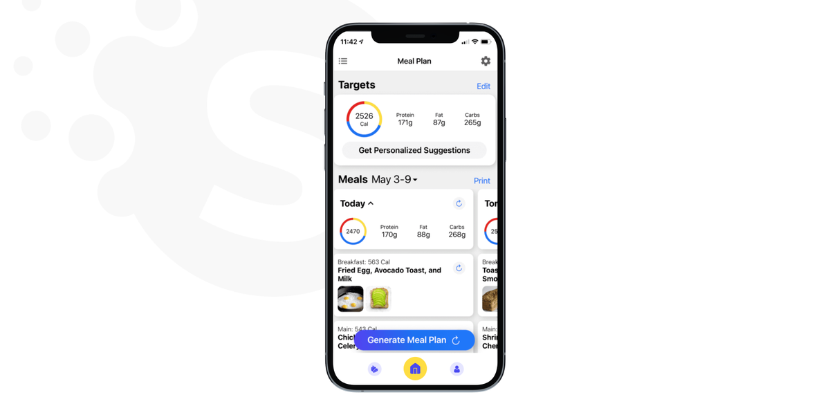Developing a diet and nutrition app