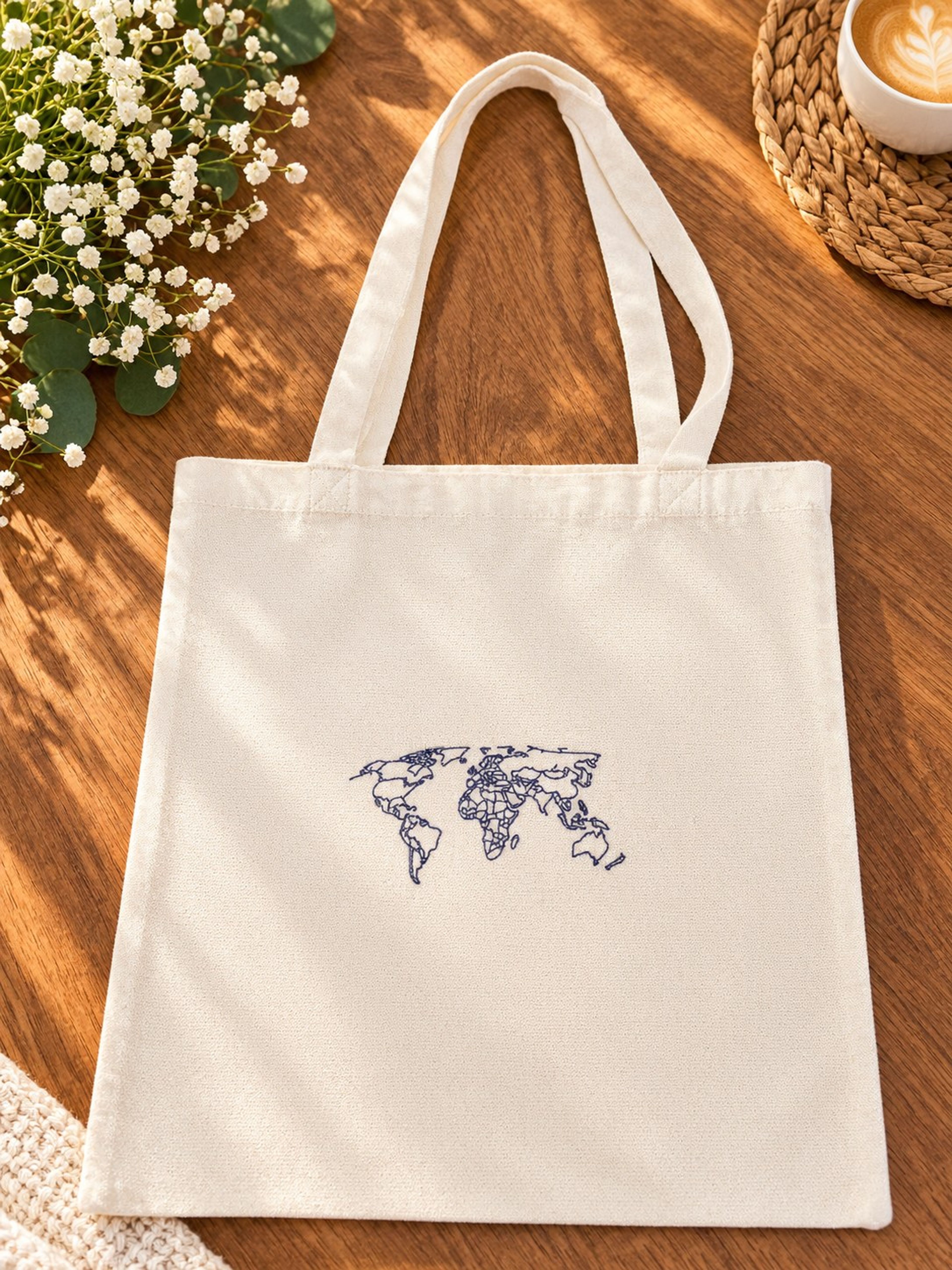 Stofftasche «Weltkarte»