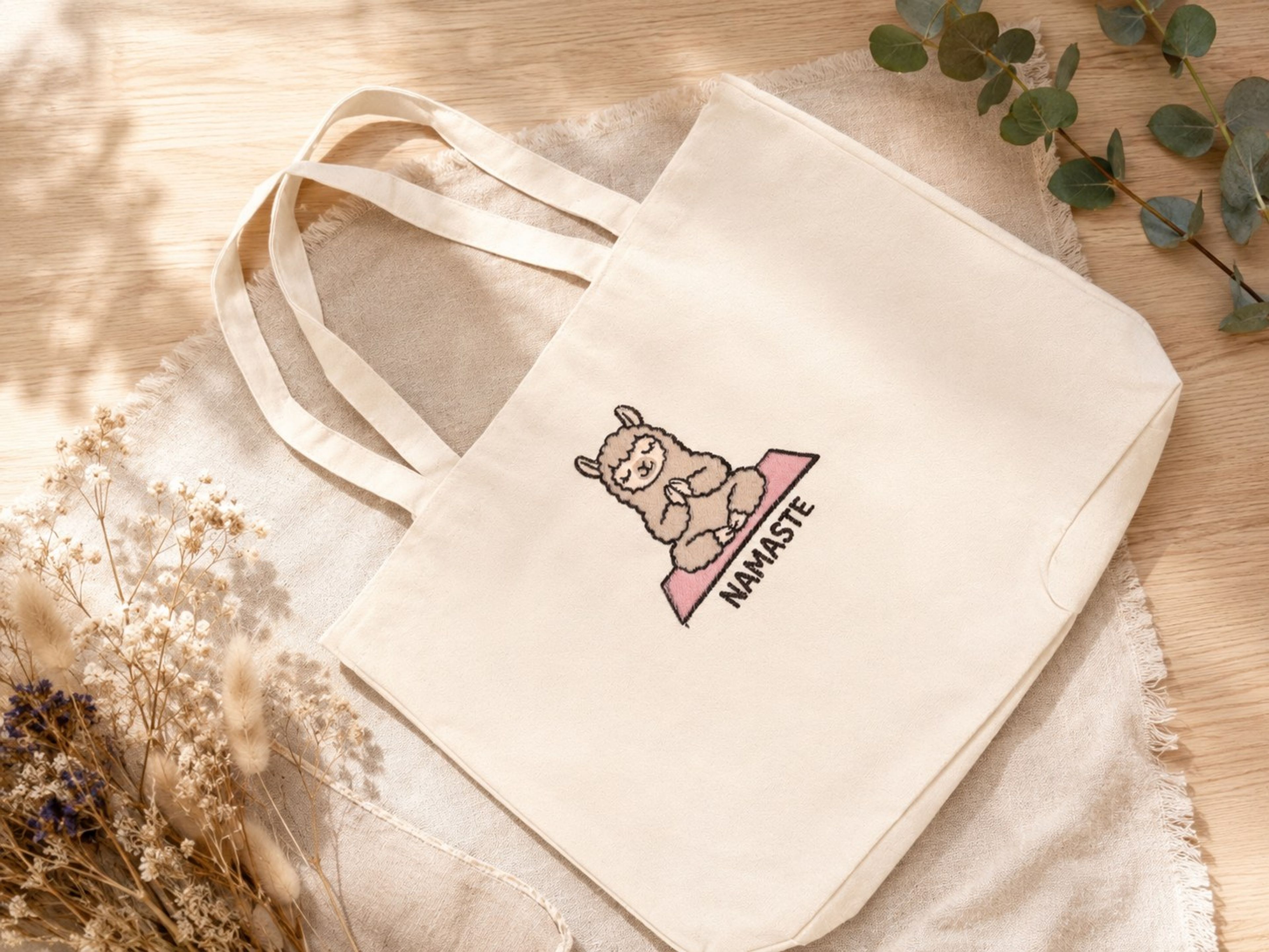 Stofftasche «Lama Namaste»