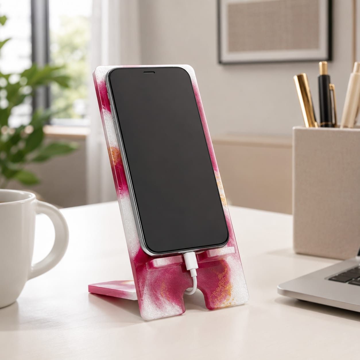 Stylish Handmade Resin Phone Stand