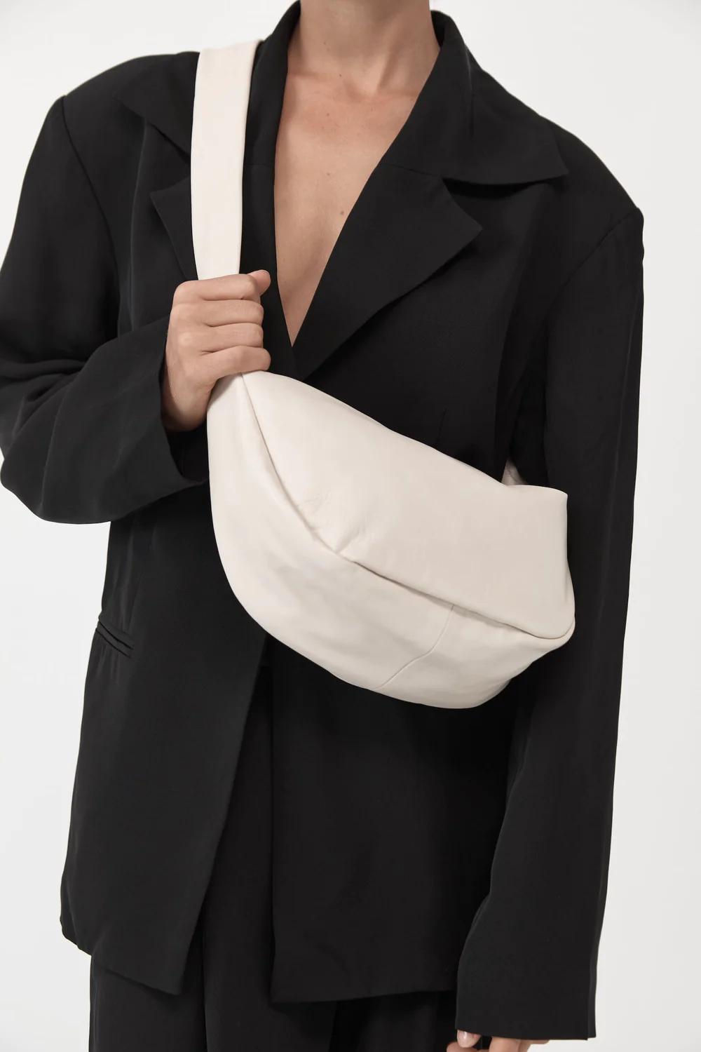 Product Image for Soft Crescent Bag, Ecru