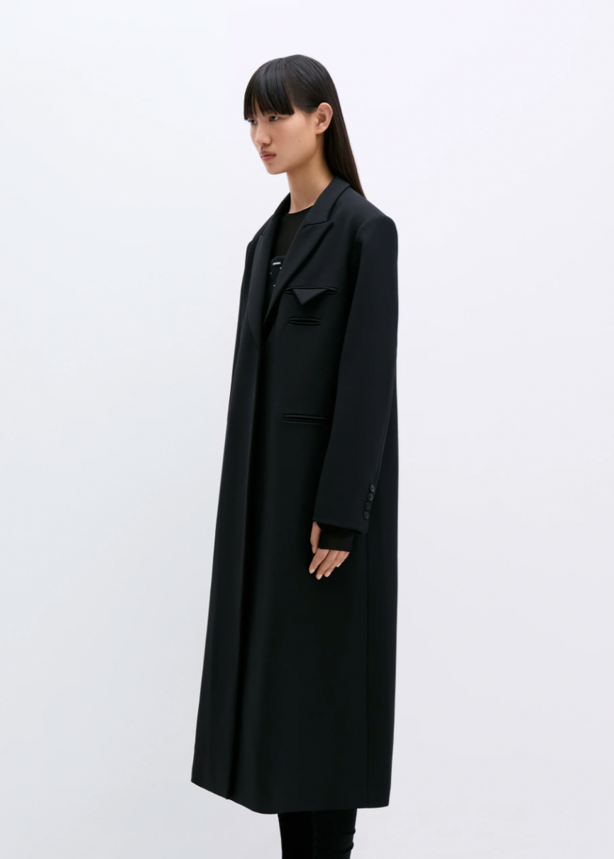 Product Image for Light Wool Coat, Black