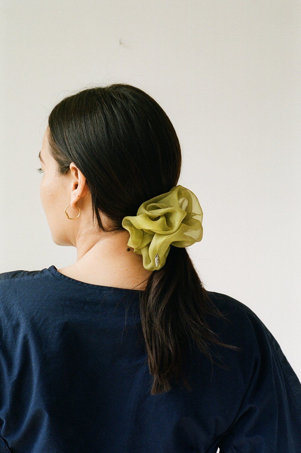 Product Image for Silk Organza Scrunchie, Sage