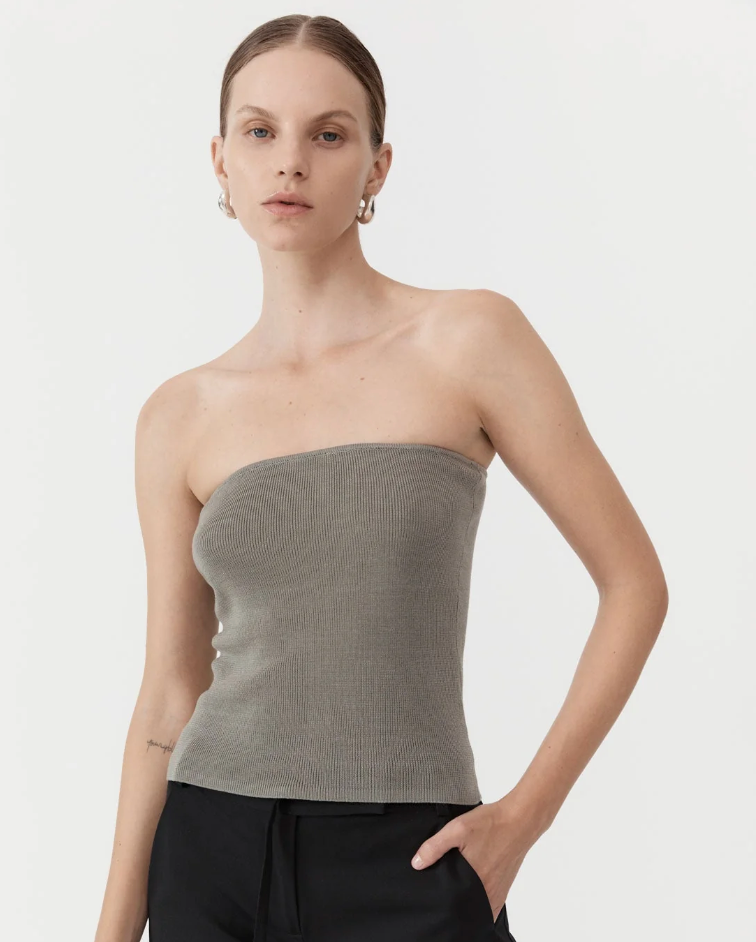 Product Image for 90s Strapless Knit Top, Shadow