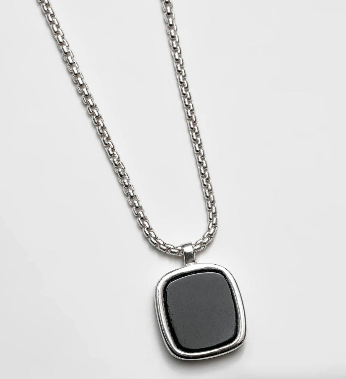 Product Image for Wells Necklace, Onyx + Sterling Silver