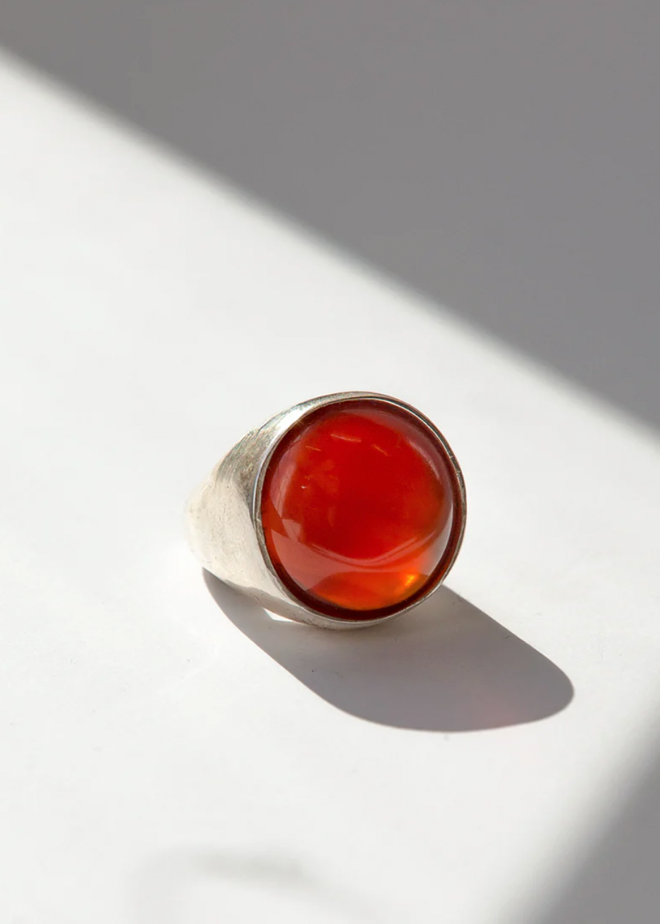 Product Image for Bam Ring, Silver / Carnelian