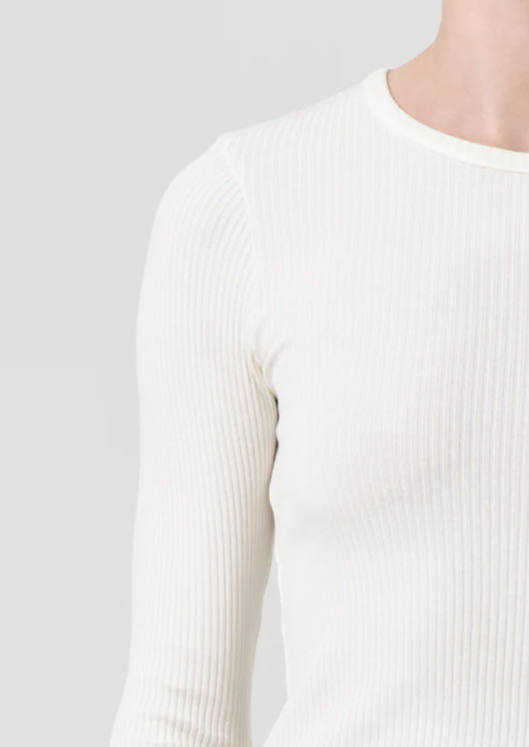 Product Image for Alma Shrunken Crew Neck, Oat Milk