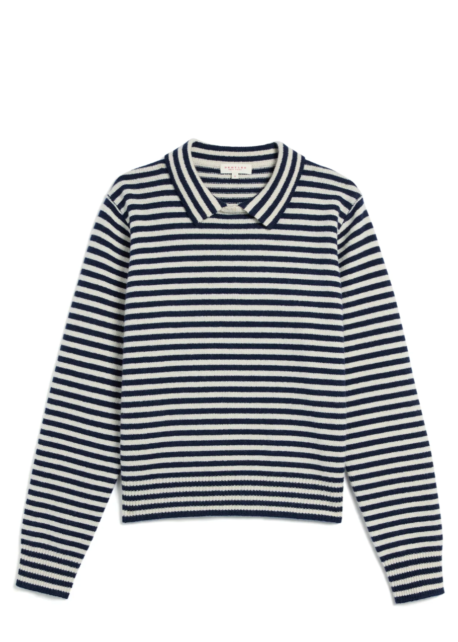 Product Image for Apis Stripe Sweater, Off-White/Navy