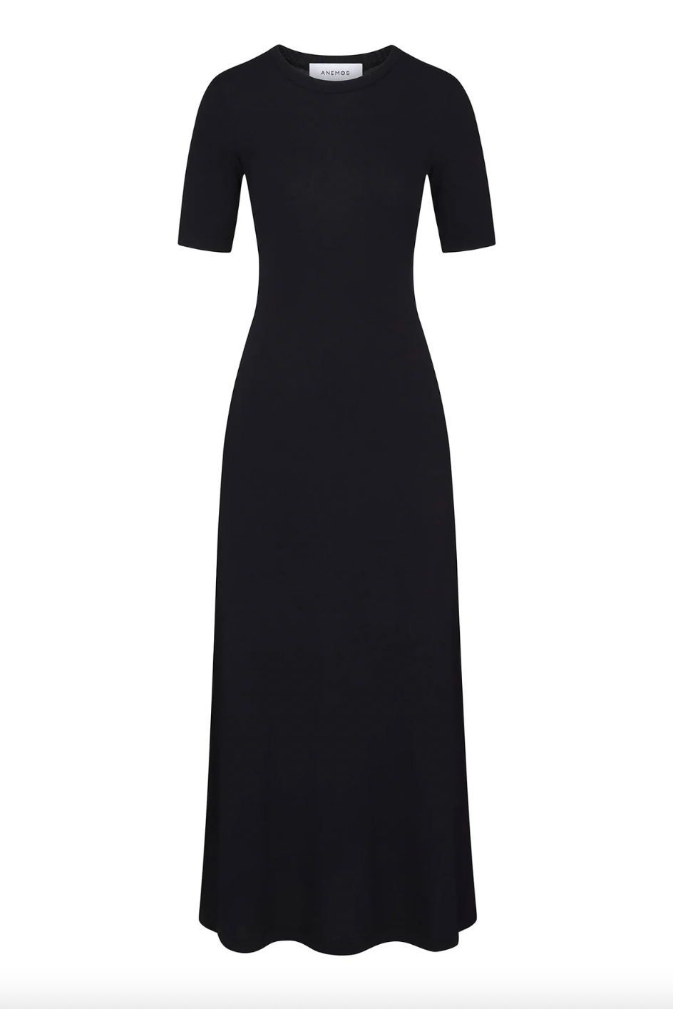 Product Image for Short Sleeve Knit Midi Dress, Black