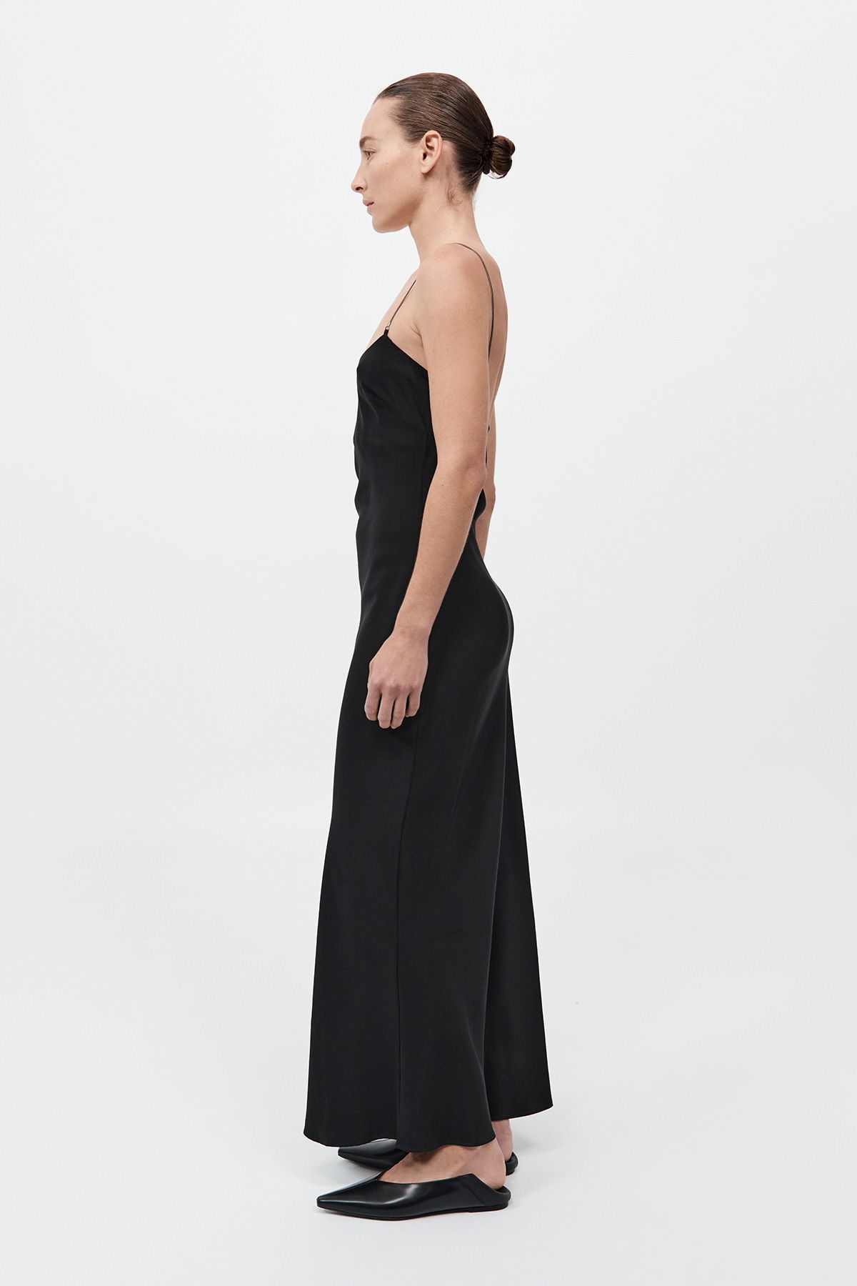 Product Image for Fine Chain Silk Slip Dress, Black