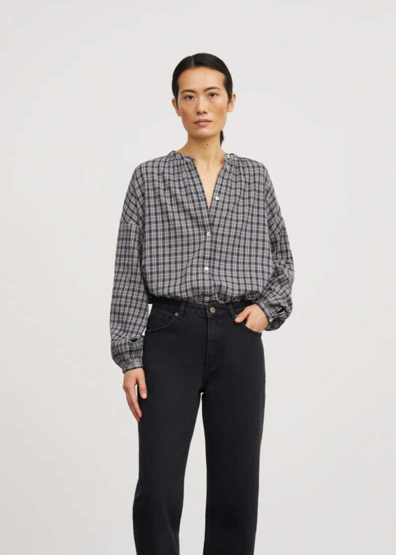 Product Image for Cilla Shirt, Navy/Beige Check