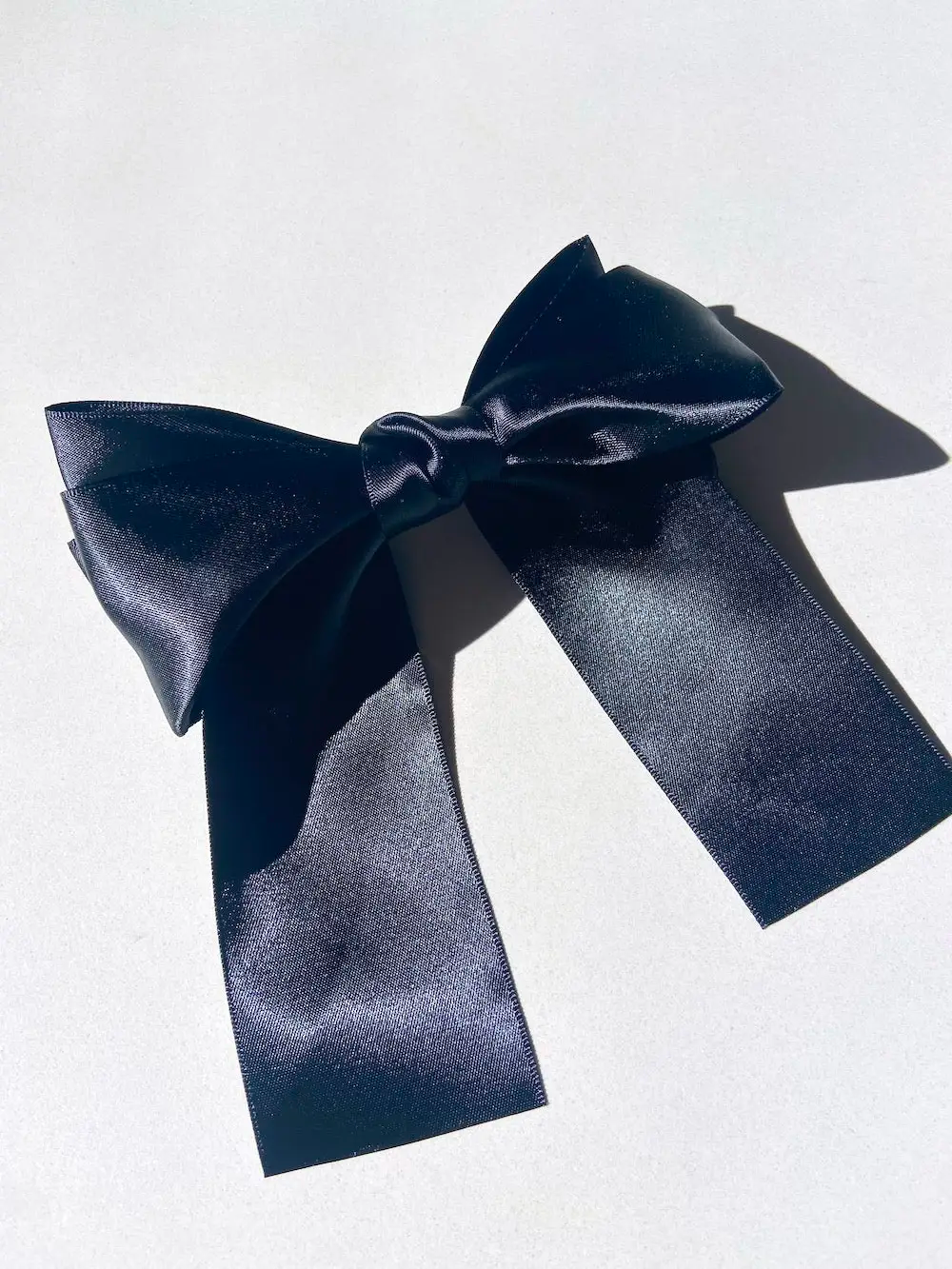 Product Image for Satin Hair Bow Clip, Black