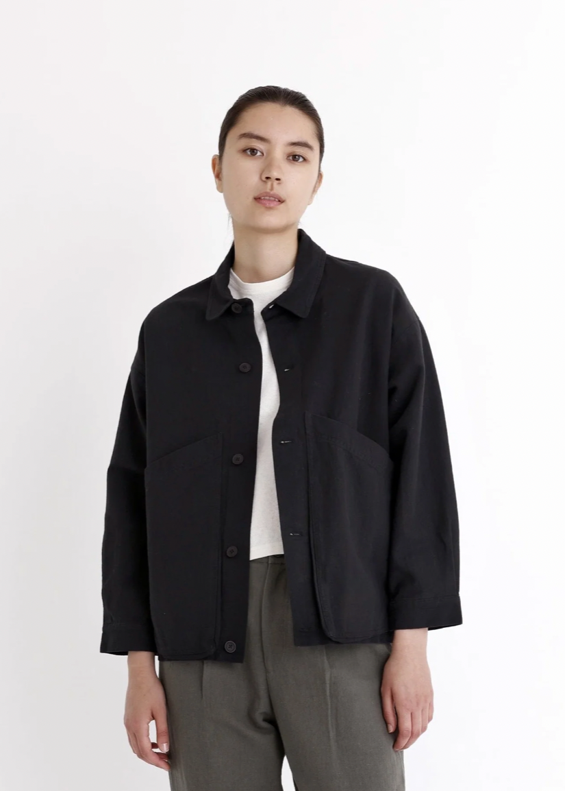 Product Image for Signature Panel Pockets Shirt Jacket, Washed Black