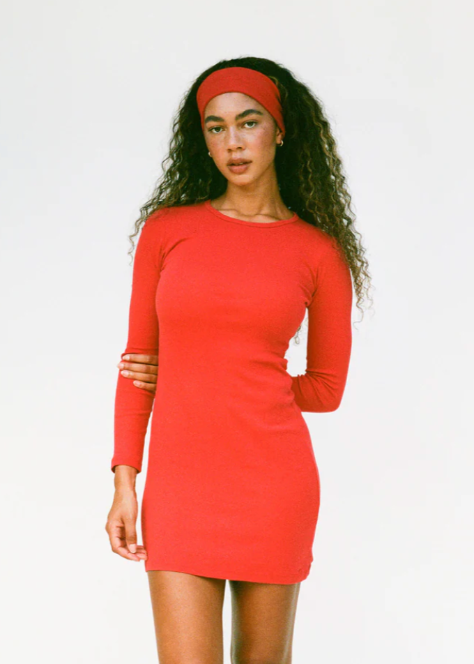 Product Image for Long Sleeve Bellevue Mini Dress, Tomate