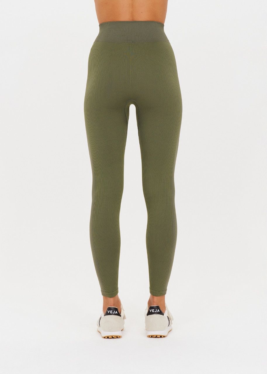 Product Image for Ribbed Seamless 25in Midi Pant, Olive