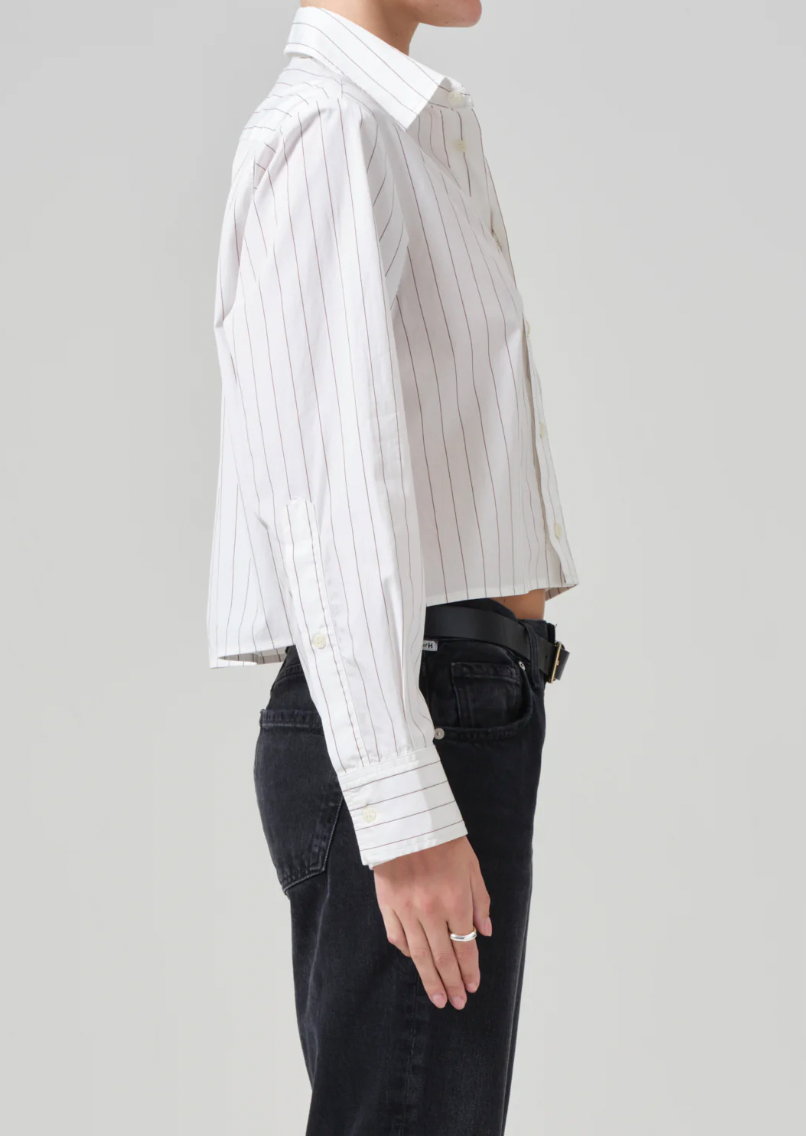 Product Image for Fino Cropped Shirt, Clove Stripe