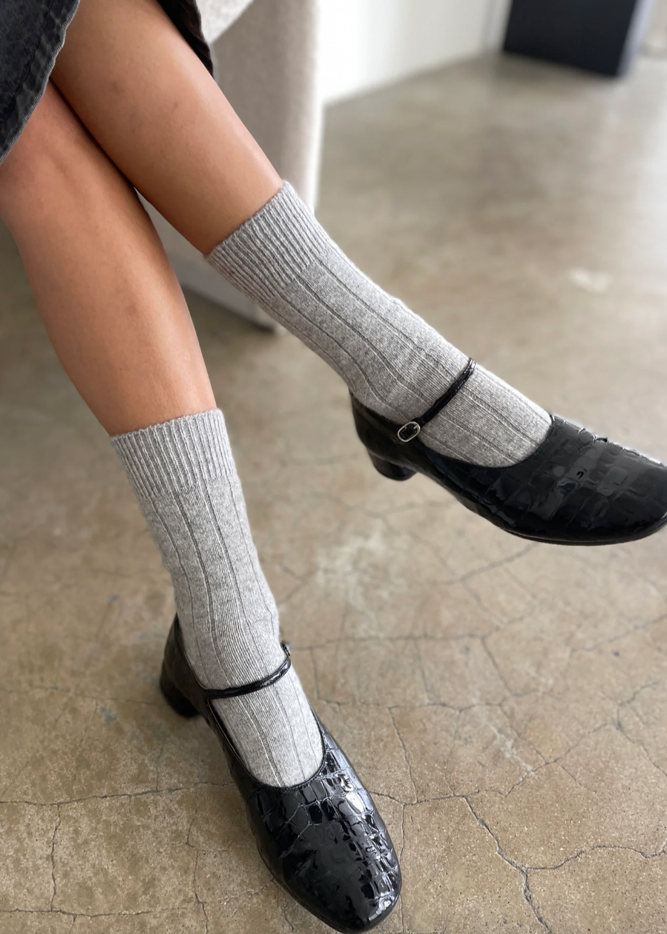 Product Image for Classic Cashmere Socks, Grey Melange