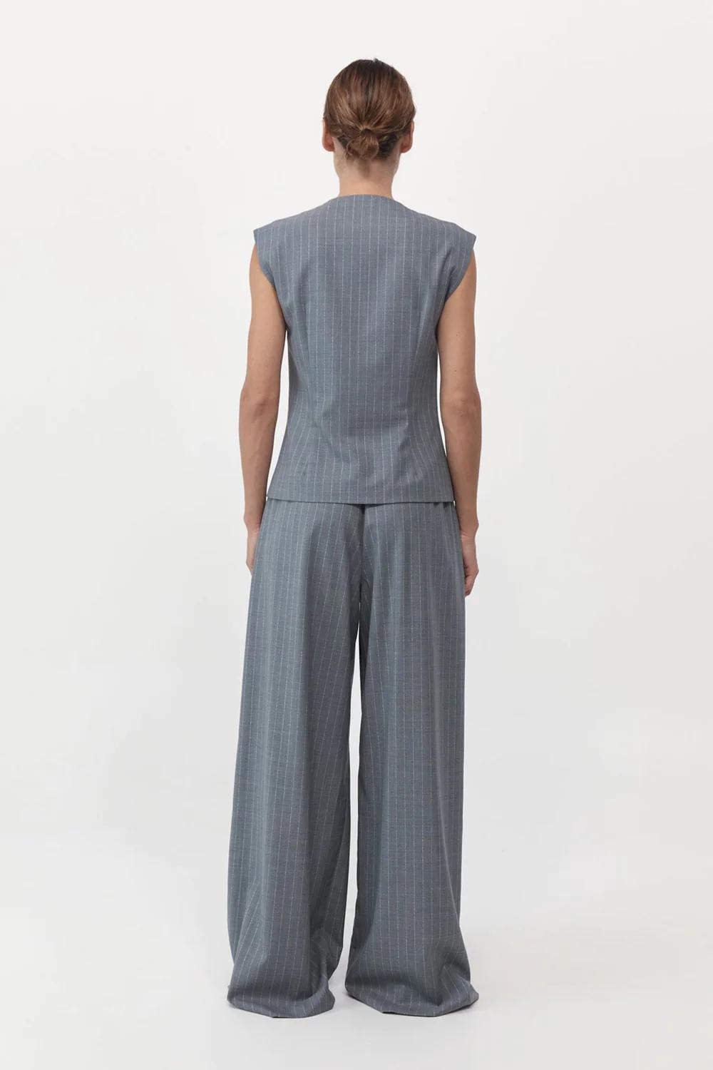 Product Image for Wool Vest, Chalk Stripe