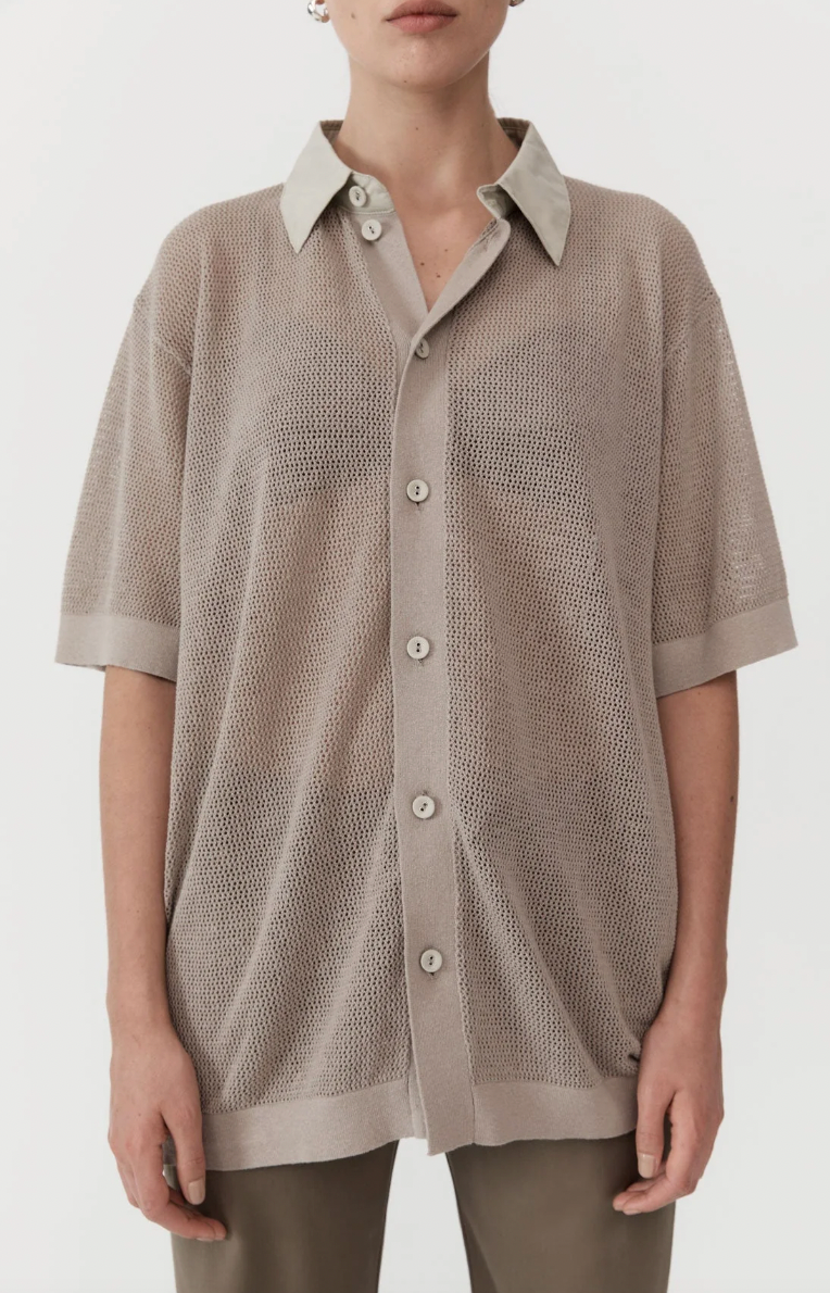 Product Image for Mesh Short Sleeve Shirt, Fog