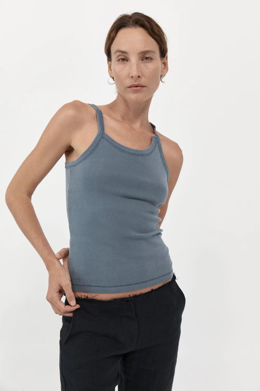 Product Image for Organic Cotton Abstract Singlet, Diesel Grey