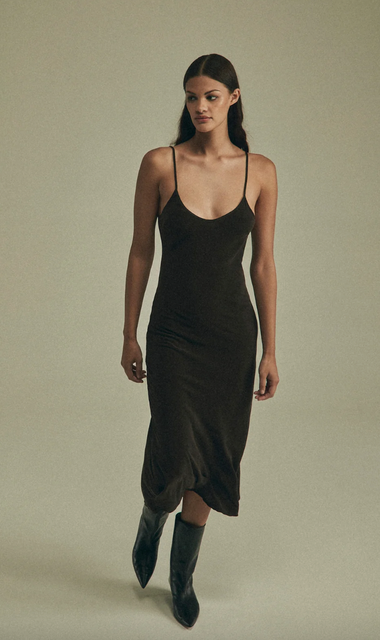 Product Image for The Harlow Bias Cut Slip Dress, Black