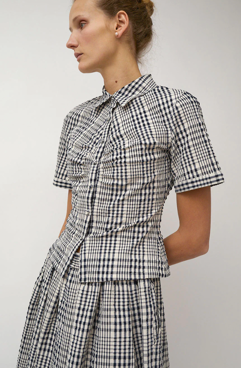 Product Image for Eldridge Top, Navy and White Gingham