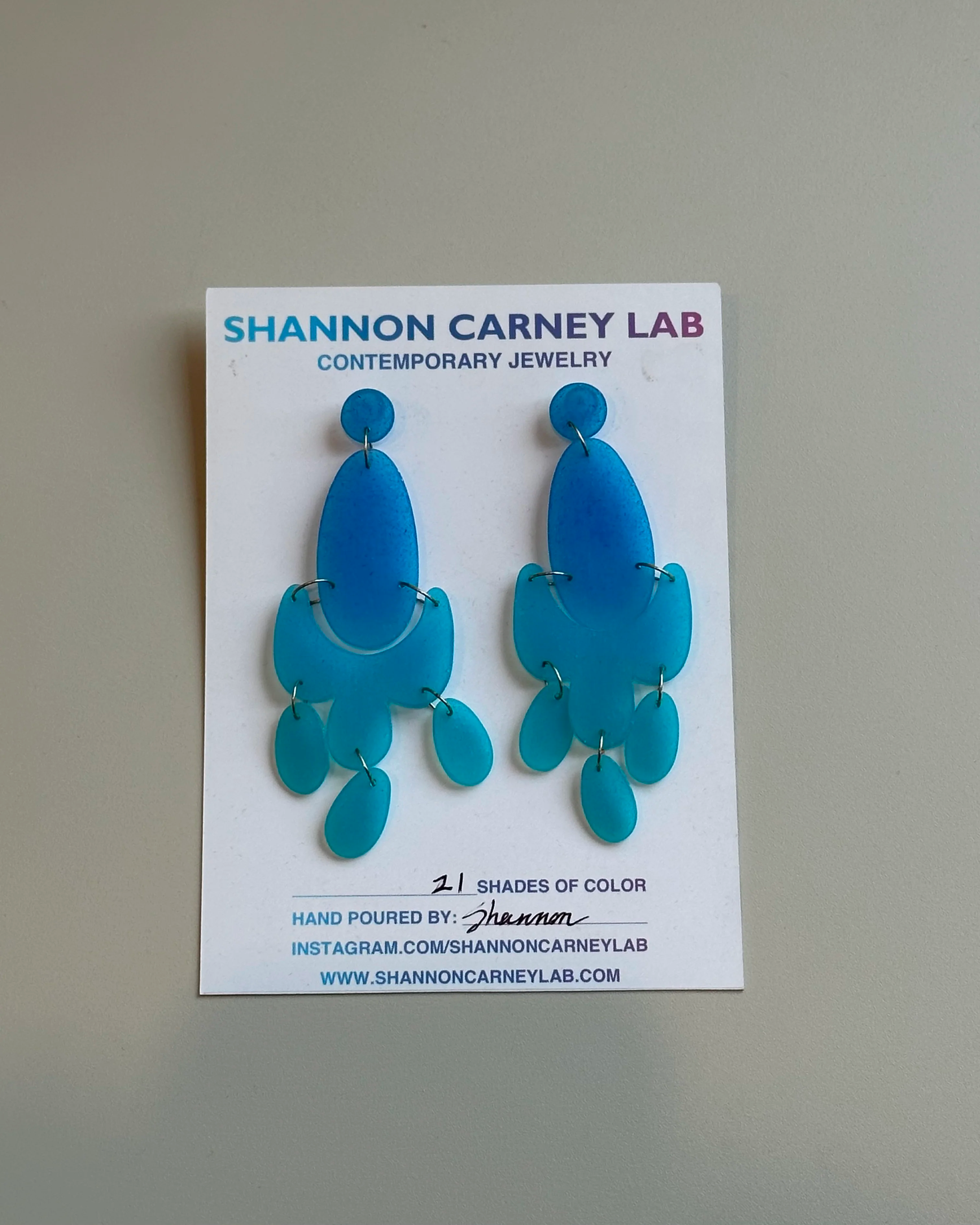 Product Image for Large Chandelier Earring, Midnight-Dark Turquoise