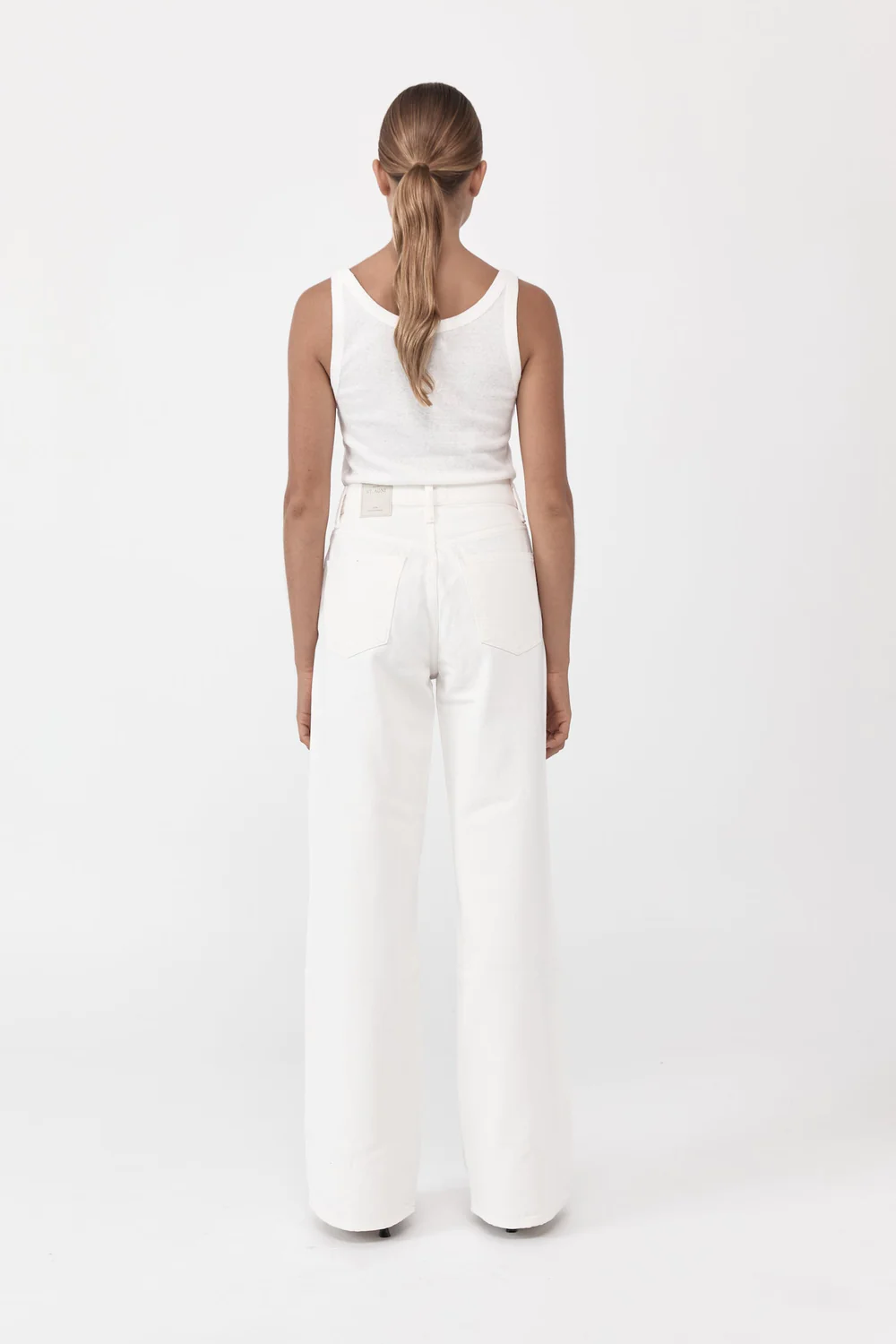 Product Image for Mid Rise Wide Leg Jeans, Off-White