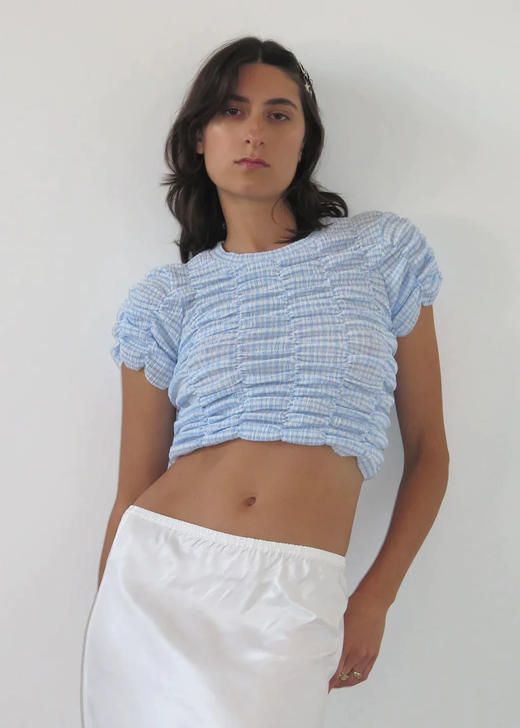 Product Image for Eternal Baby Tee, Blue Gingham