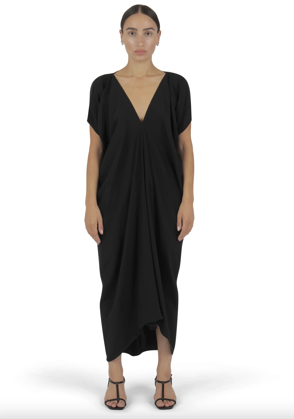 Product Image for Deep V Kaftan Maxi Dress, Black