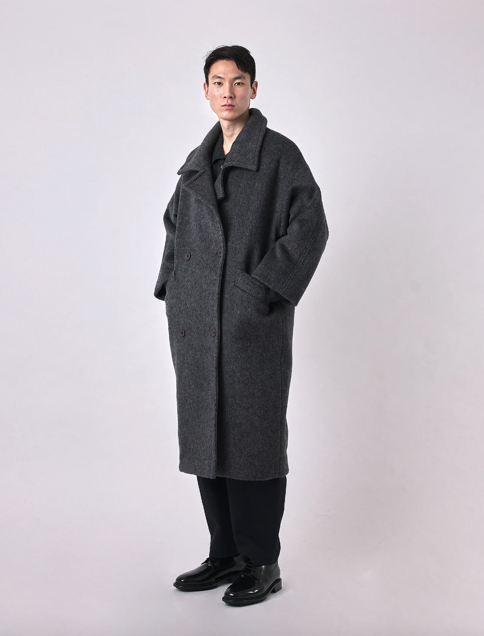 Product Image for Oversized Wool Coat, Heather Gray