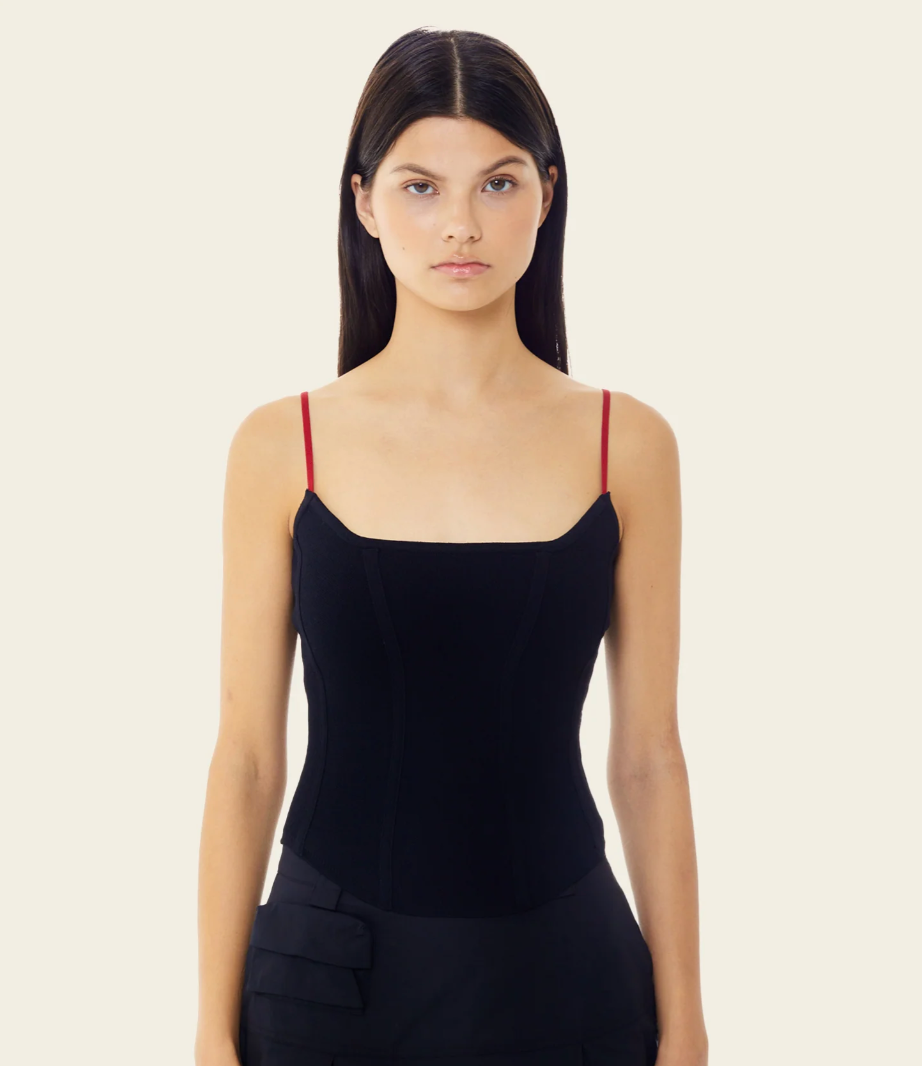 Product Image for Persephone Corset Knit Tank, Black