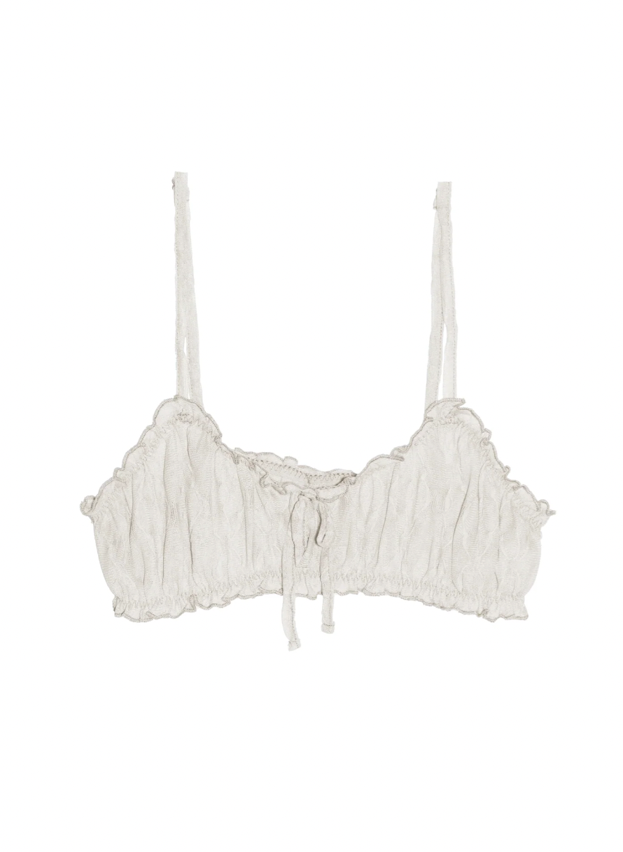 Product Image for Mariposa Lace Bow Bralette, Cloud