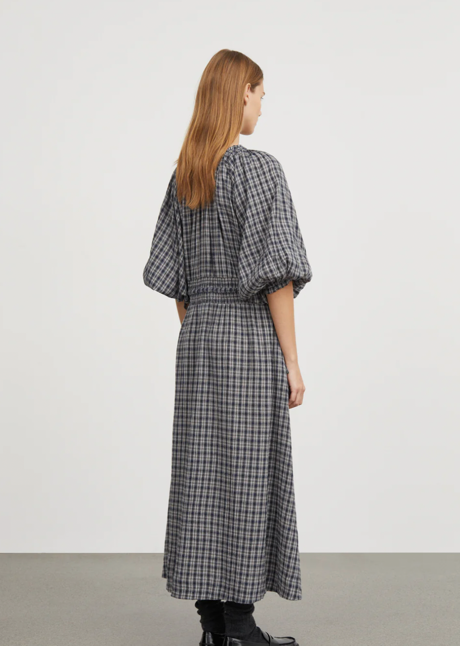 Product Image for Carola Dress, Navy/Beige Check