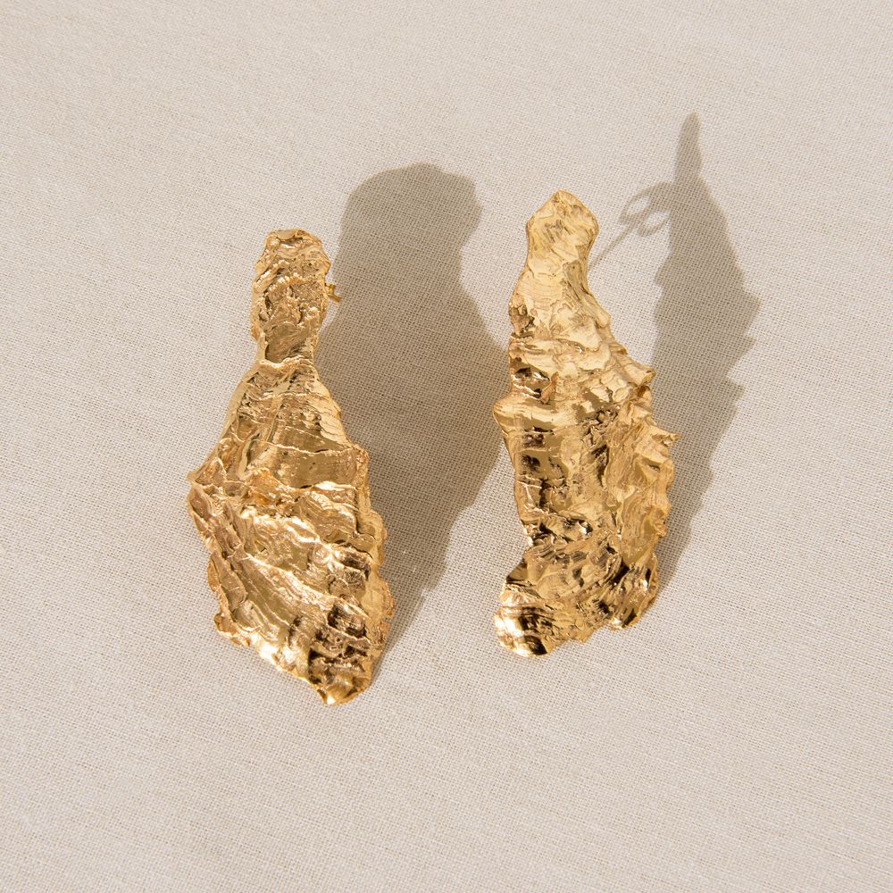 Product Image for Oyster Earrings, 18ct Gold Plated