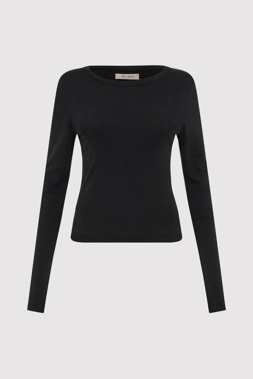Product Image for Organic Cotton Long Sleeve Top, Black
