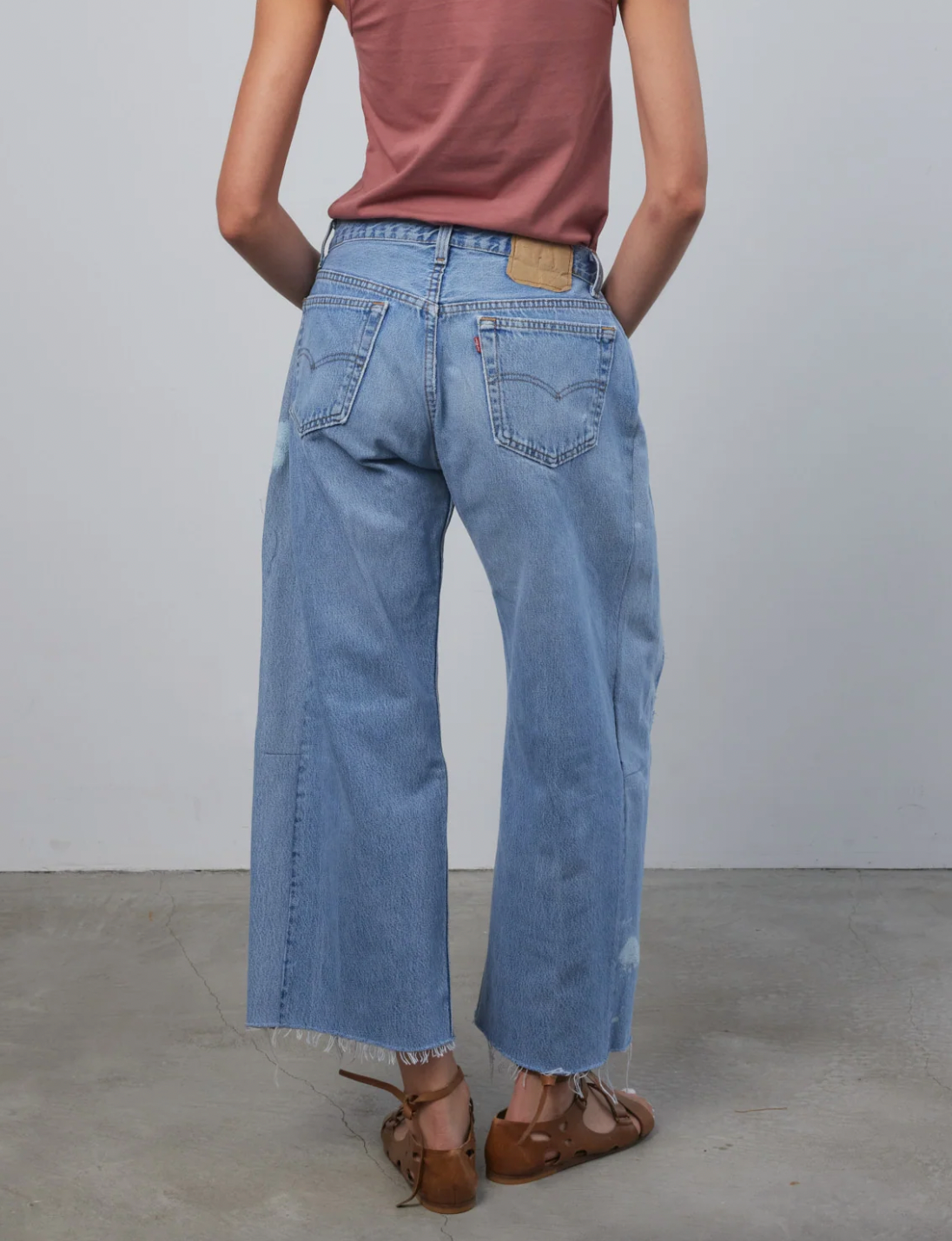 Product Image for Vintage Lasso Jean Slouch Crop Classic Faded Indigo No