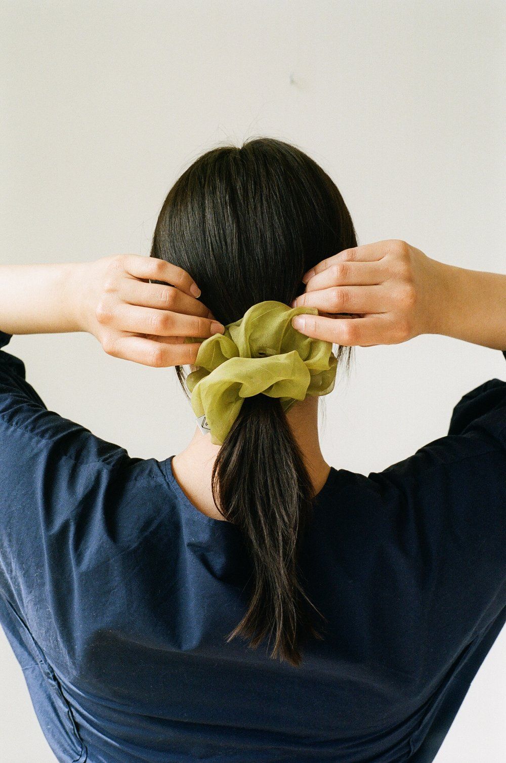 Product Image for Silk Organza Scrunchie, Sage