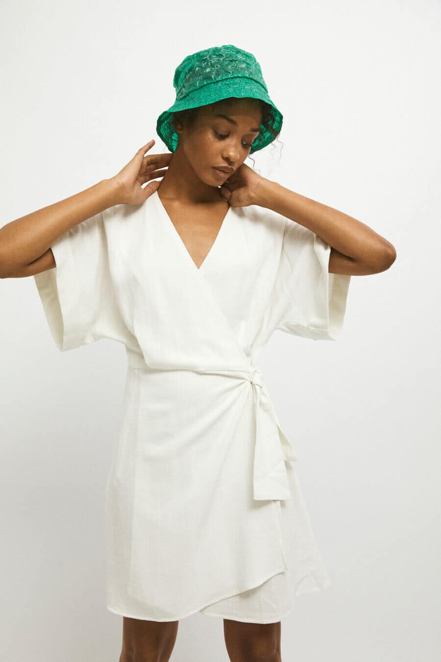 Product Image for Angela Short Kimono Dress, White
