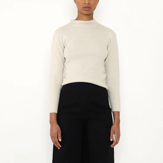 Product Image for Extra Fine Merino Wool Long Sleeve Sweater, Off-White