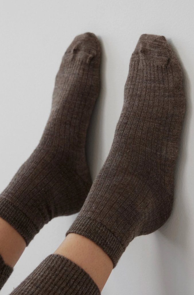 Product Image for Rib Socks, Heathered Brown