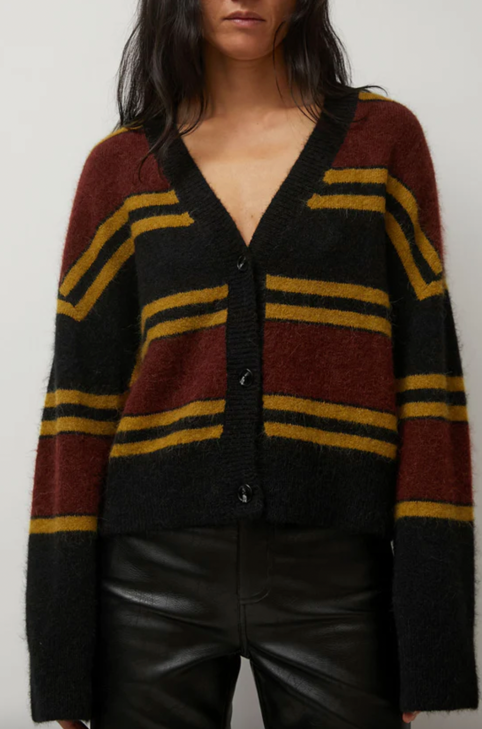 Product Image for Gabriel Cardigan, Brown/Black Stripe