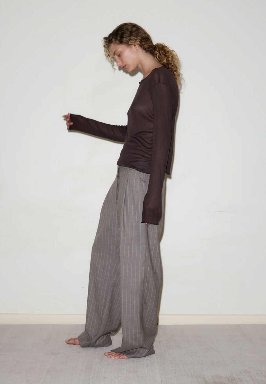 Product Image for Twin Button Pant, Pinstripe Bark