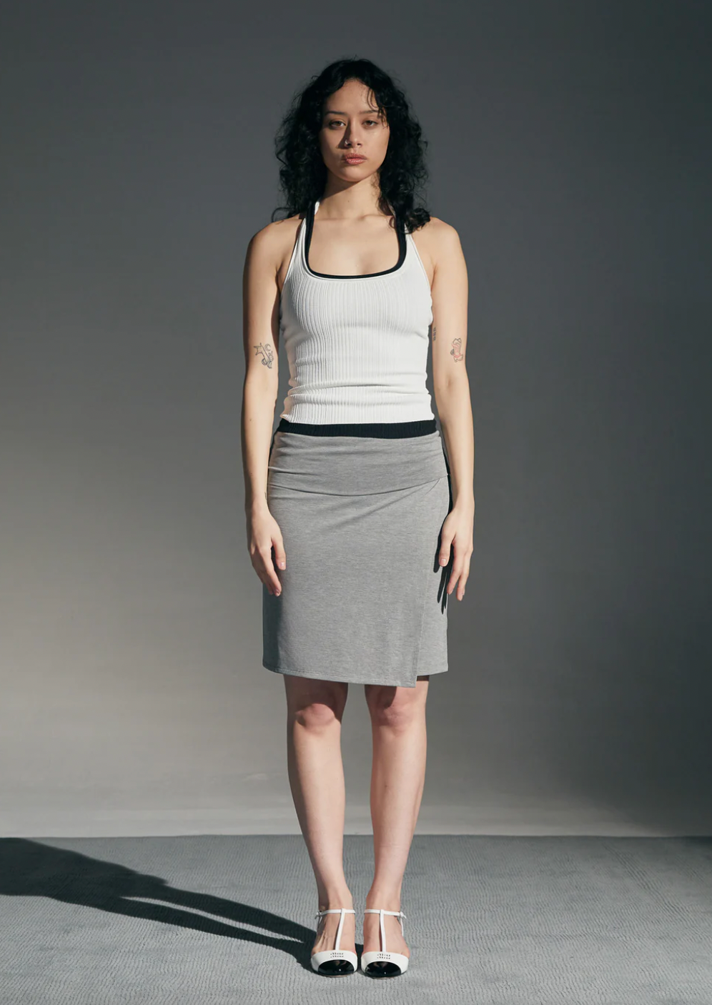 Product Image for Mel Folded Skirt, Heather Grey